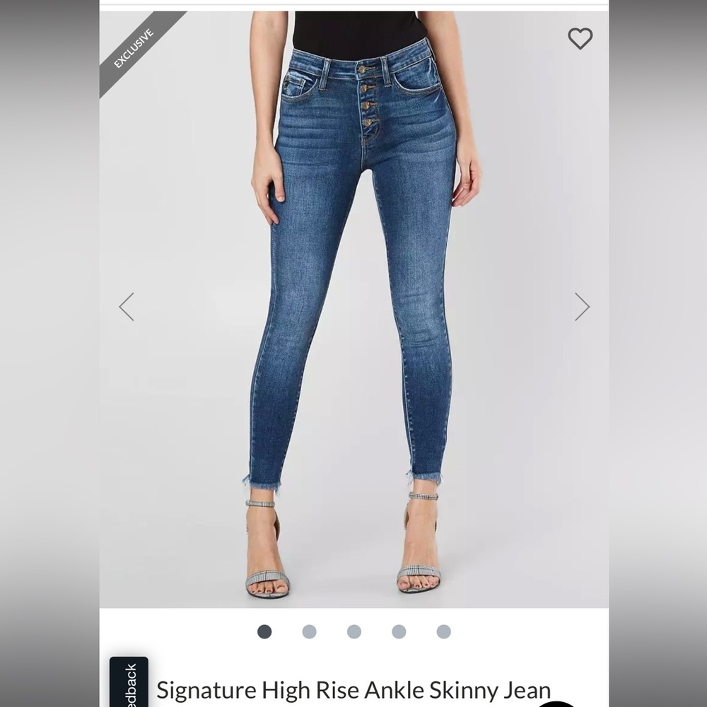 Kancan Signature High Rise Ankle Skinny Jean size 26